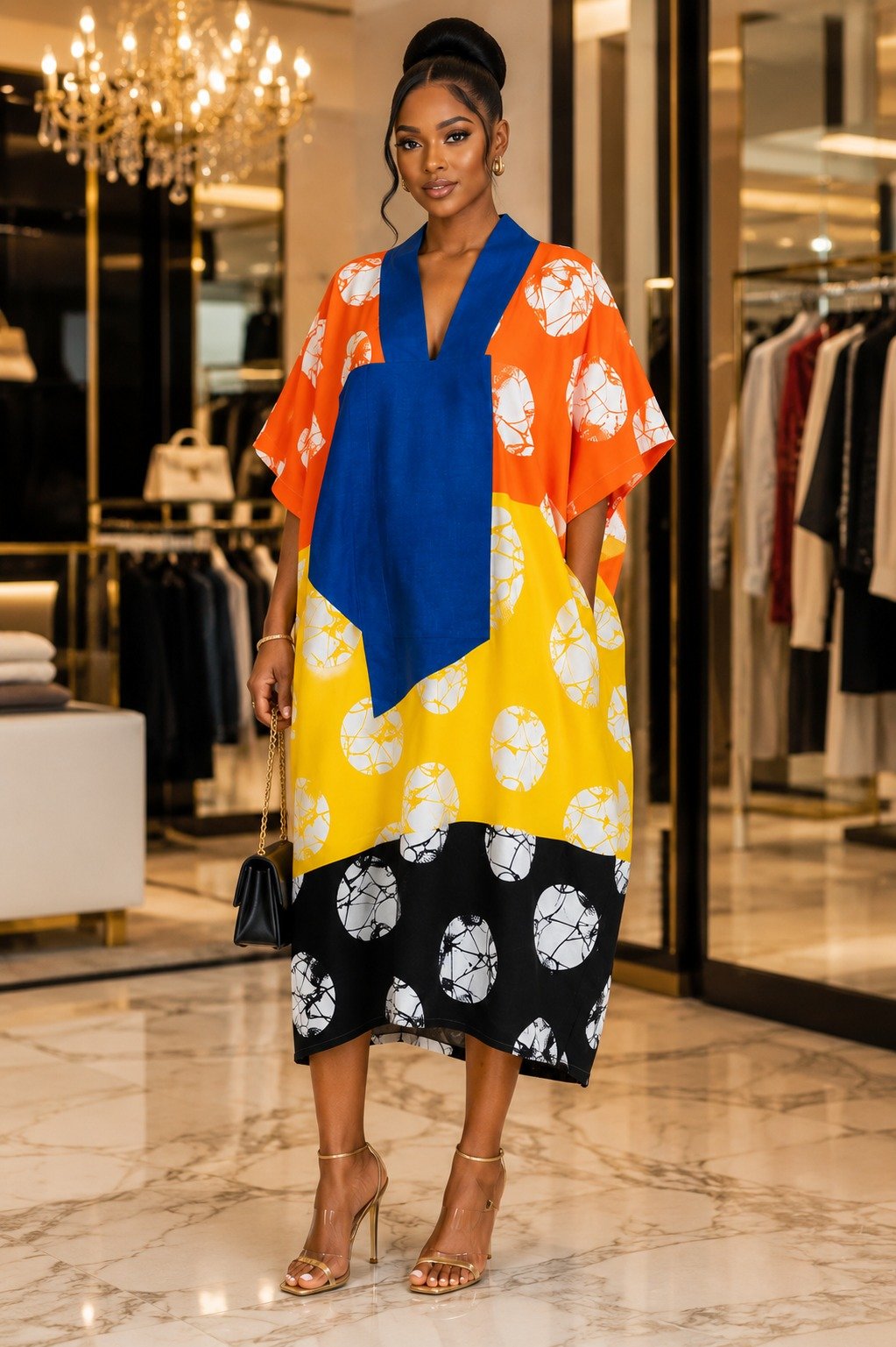 Ankara Blue Dress