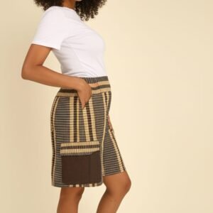 Aso Oke Shorts - Light Brown